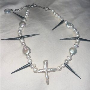 Pearl and Spike Necklace